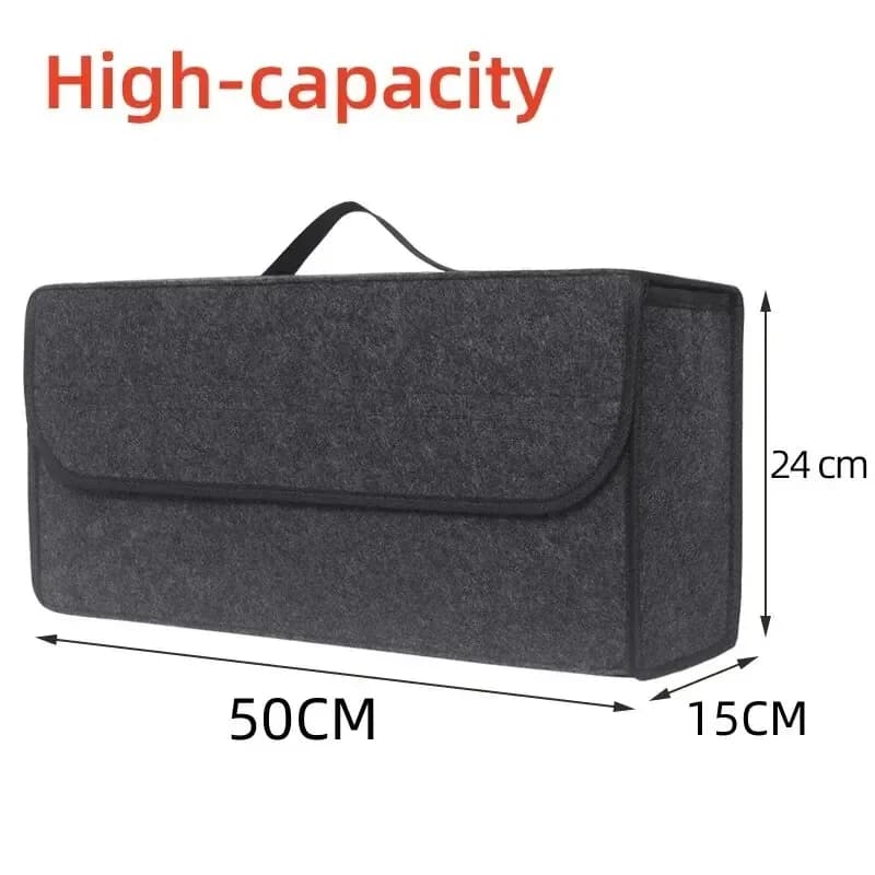 Boîte de rangement accessoires grand compartiment antidérapant coffre organisateur de rangement outil sac de rangement de voiture organisateur de coffre de voiture feutre doux