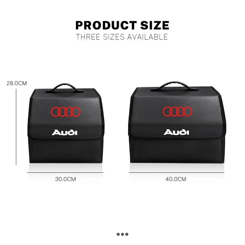 Sac de rangement pour coffre de voiture Audi, boîte de camping en cuir pliable pour Audi Sline A2 A3 A4 A5 A6 A7 A8 B9 B6 C6 Q2 Q3 Q4 Q5 Q6 Q7 Q8 TT