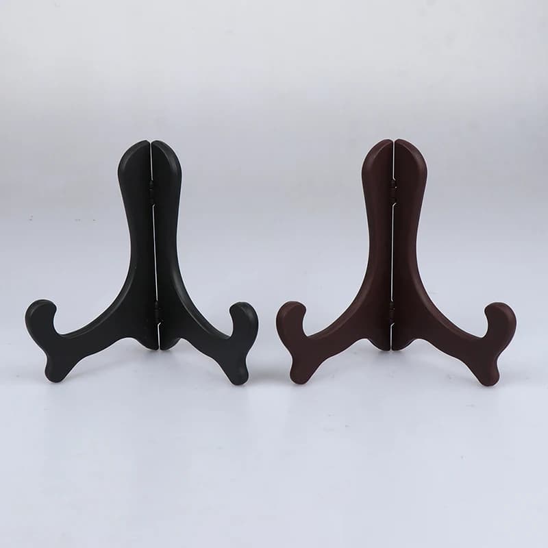 Présentoir d'artisanat en plastique et céramique, support de cadre photo, base de rangement d'assiettes pliables T1, décorations pour la maison