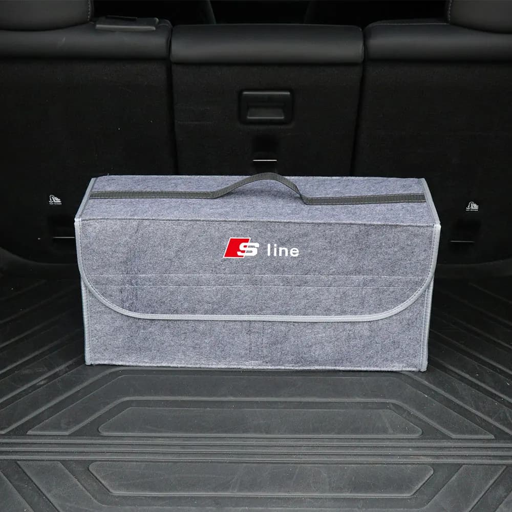 Boîte de rangement portable pour coffre de voiture, sac de rangement pliable en feutre pour Audi A1 A2 A3 A4 A5 A6 A7 A8 Q5 Q7 C8 B8 C6 Quyttro Sline