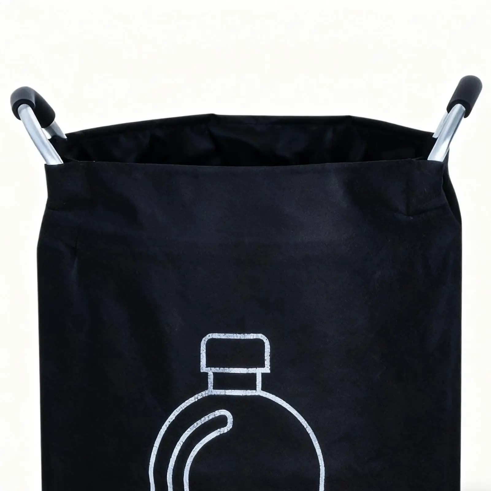 Sac de rangement pour bouteilles, poubelle de recyclage de 82l avec poignée en aluminium, panier à linge, poubelle pliable pour salle de bain, dortoir, cuisine, maison