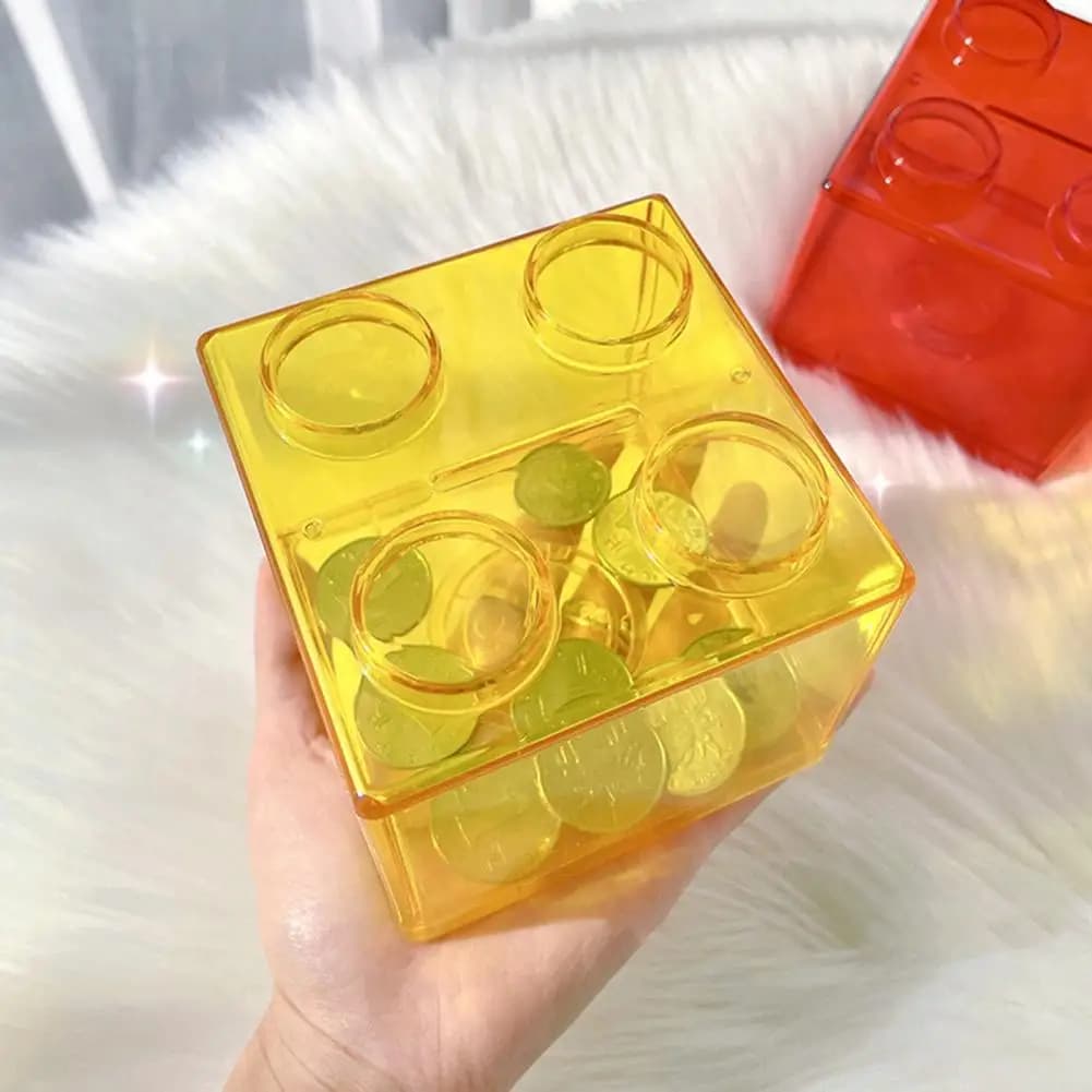 Tirelire blocs pratiques tirelire mallette de rangement de pièces de monnaie jouet pour enfants banque de pièces à Surface lisse