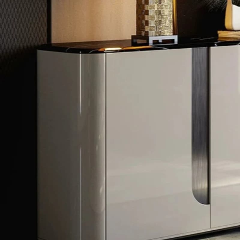 Organisateur de placard de luxe moderne, rangement minimaliste, armoire italienne, meubles de rangement polyvalents pour salon