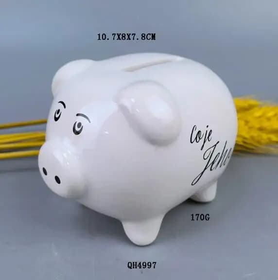 Tirelire cochon coffre-fort caché créatif en céramique fusée tirelire cadeau économie d'argent chat/licorne banque de pièces
