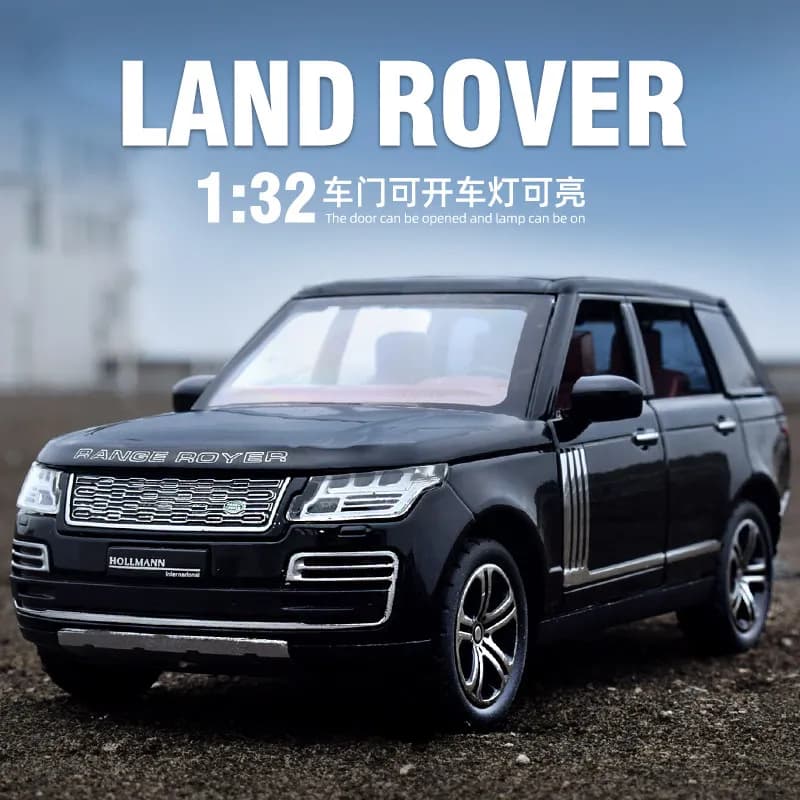 Modèle de voiture SUV Range Rover 1:32 avec simulation de son et de lumière, voiture en alliage à rétrofriction, ornements de simulation réaliste, jouet pour garçon, cadeaux
