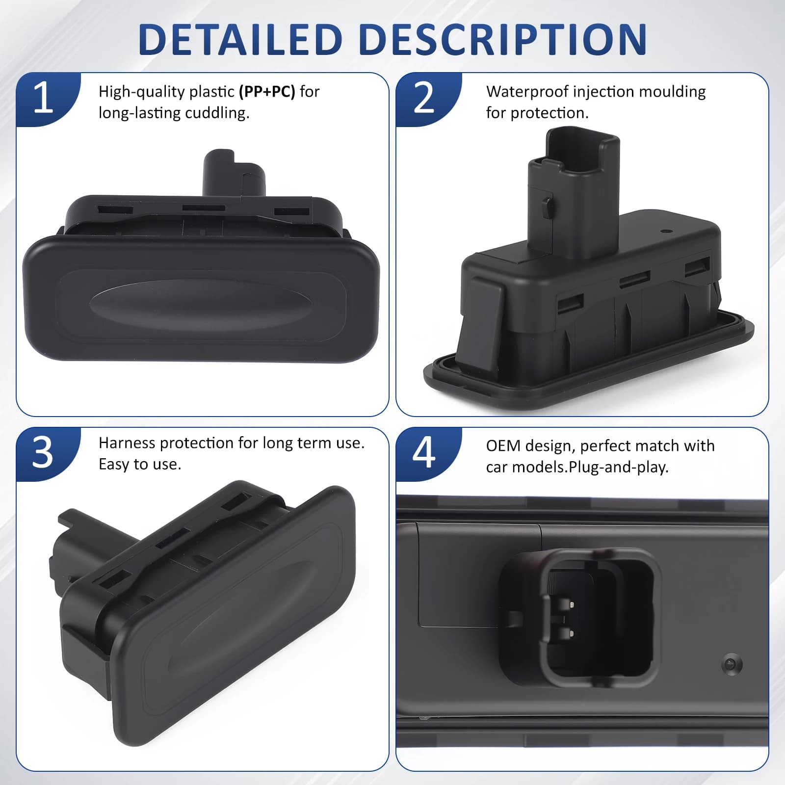 Interrupteur de coffre de voiture à verrouillage Central, pour Renault Clio Megane Captur Kangoo MK2 MK3 Clio MK3 MK4 Mk2 Fluence, interrupteur de hayon 8200076256
