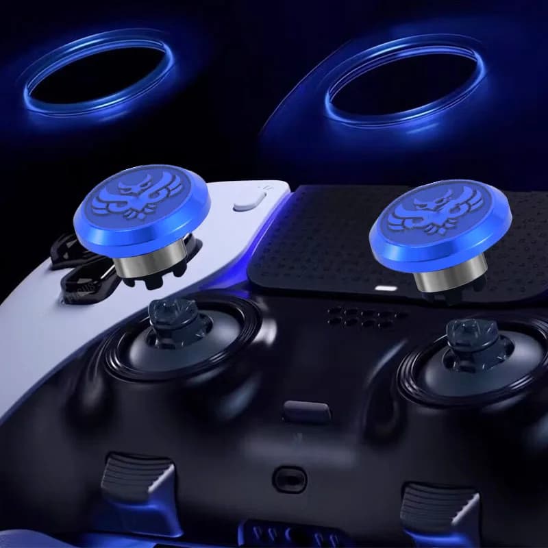 Capuchon de joystick métallique 2167FC pour manette PS5 Edge Elite, antidérapant et à motifs variés