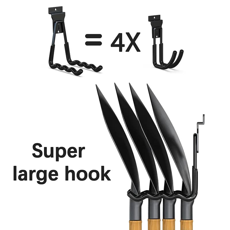 Crochets muraux pour abri de voiture, 18 pièces, avec Points de soudage supplémentaires, gain de place pour suspendre des fournitures de rangement de jardin de Garage/outils de cour