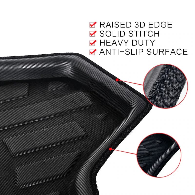 Polymères de coffre de voiture pour Volkswagen VW Polo, 6R, 6C, 61, Mk5, 2010 ~ 2017, accessoires Cargo Boot Pad, protecteur, OligWaterproof, tapis, doublure