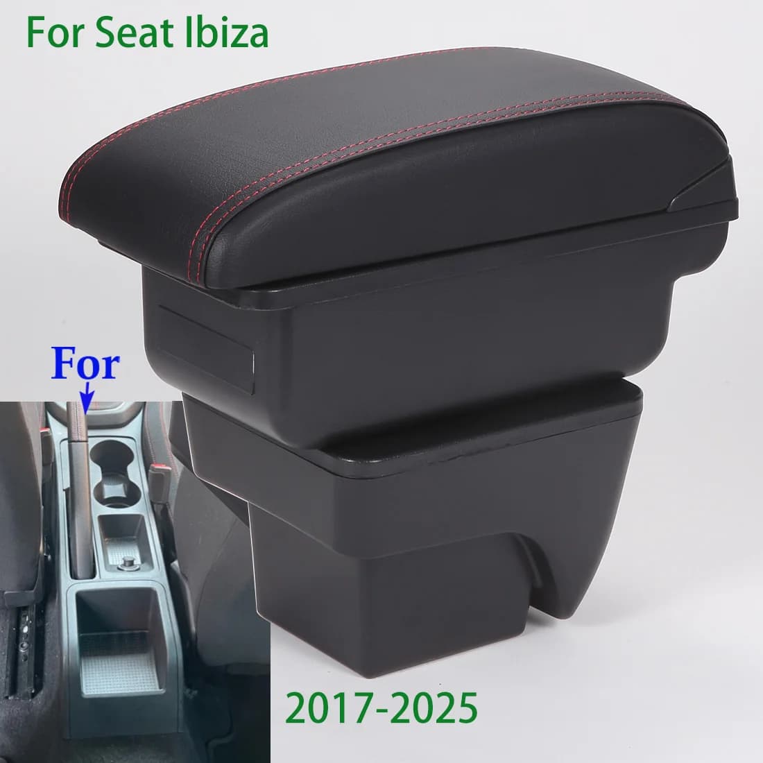 Accoudoir de voiture pour Seat Ibiza, boîte de rangement automatique, rénovation d'accessoires d'intérieur de voiture, pour Seat ARONA IBIZA 6L 6J 2017 – 2025