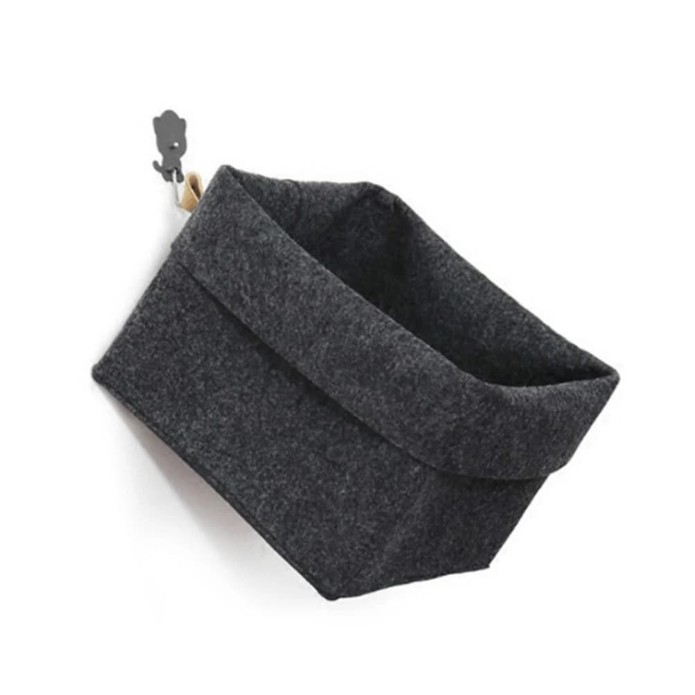 Panier de rangement en feutre, boîte organisateur de bureau, organisateur multifonction, rangement pour vêtements, magazines, noir gris, décoration intérieure