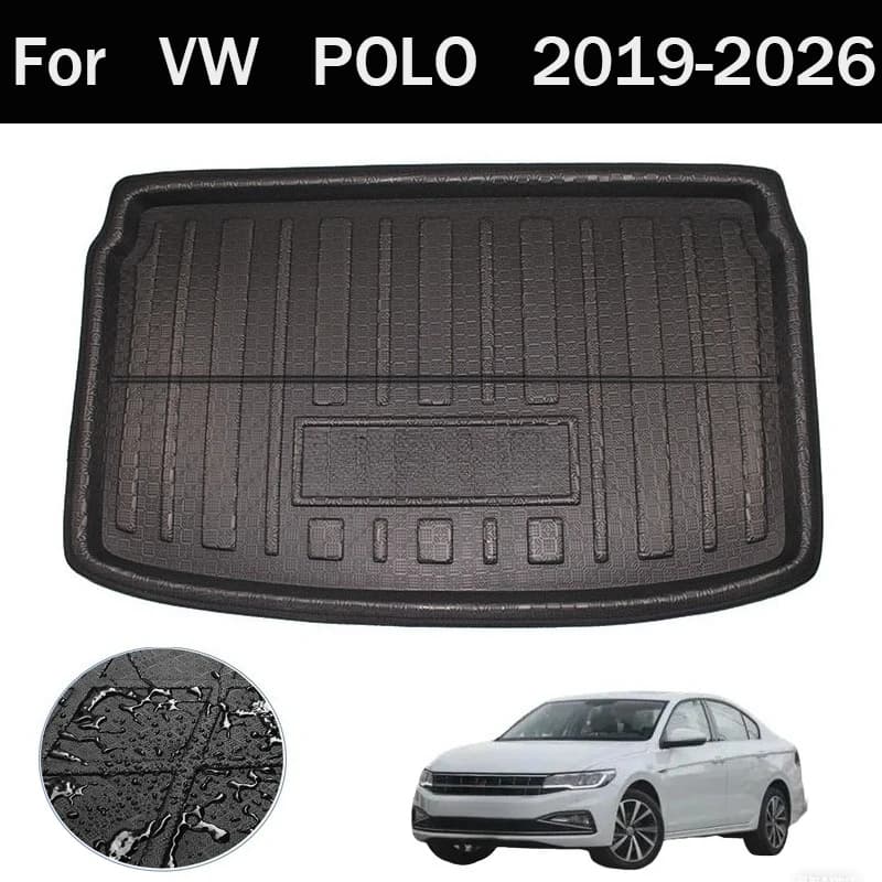 Tapis de coffre de voiture pour VW POLO 2019-2026, pièces de rechange dédiées pour l'intérieur