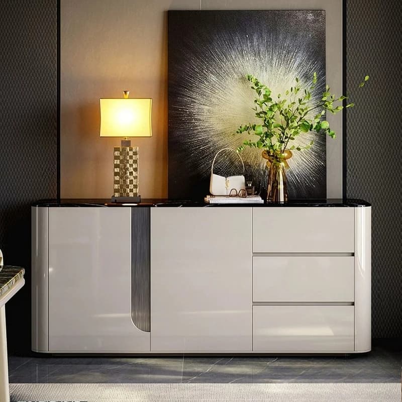 Organisateur de placard de luxe moderne, rangement minimaliste, armoire italienne, meubles de rangement polyvalents pour salon