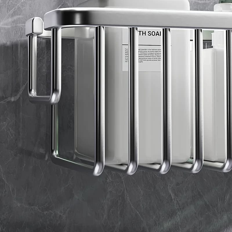 Caddie de douche suspendu, support de rangement de salle de bain sur la douche, étagère murale pour shampoing, après-shampooing et accessoires de salle de bain
