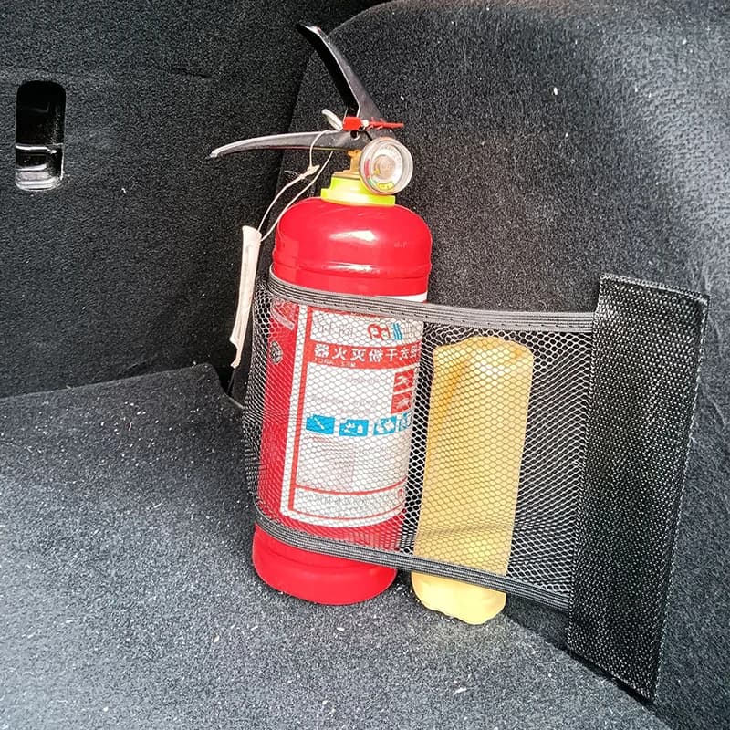 Filet de rangement pour siège arrière de voiture, filet à ficelle élastique, sac de rangement en maille universel, autocollant magique, organisateur de coffre de voiture, accessoires