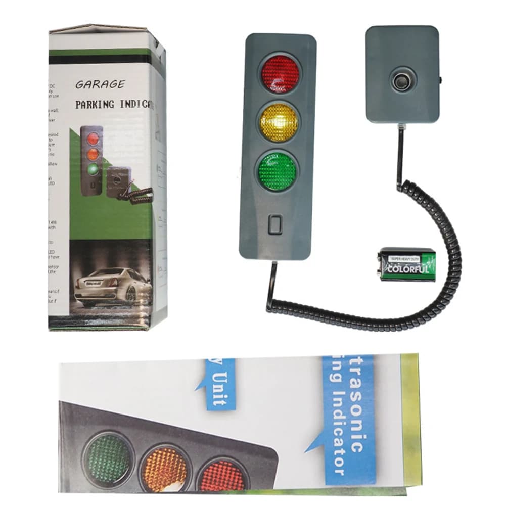 Capteur de guidage de voiture, dispositif de stationnement intelligent Anti-Collision pour Garage avec lumière tricolore, système de stationnement automatique, aide d'arrêt, fonctionne à piles
