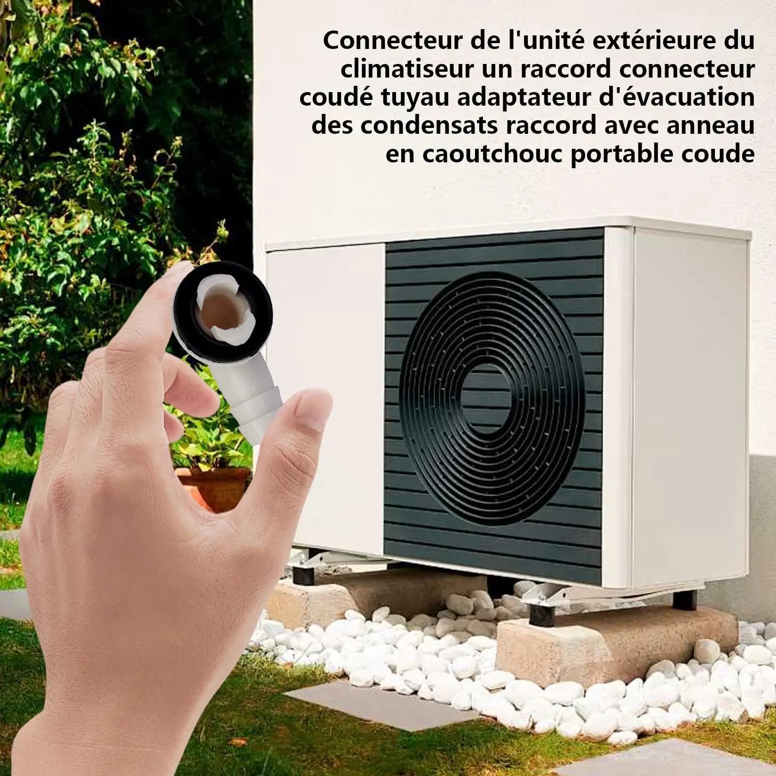 Connecteur de sortie de drain d'angle droit pour climatiseur, tuyau de drainage, outil de drainage de climatisation