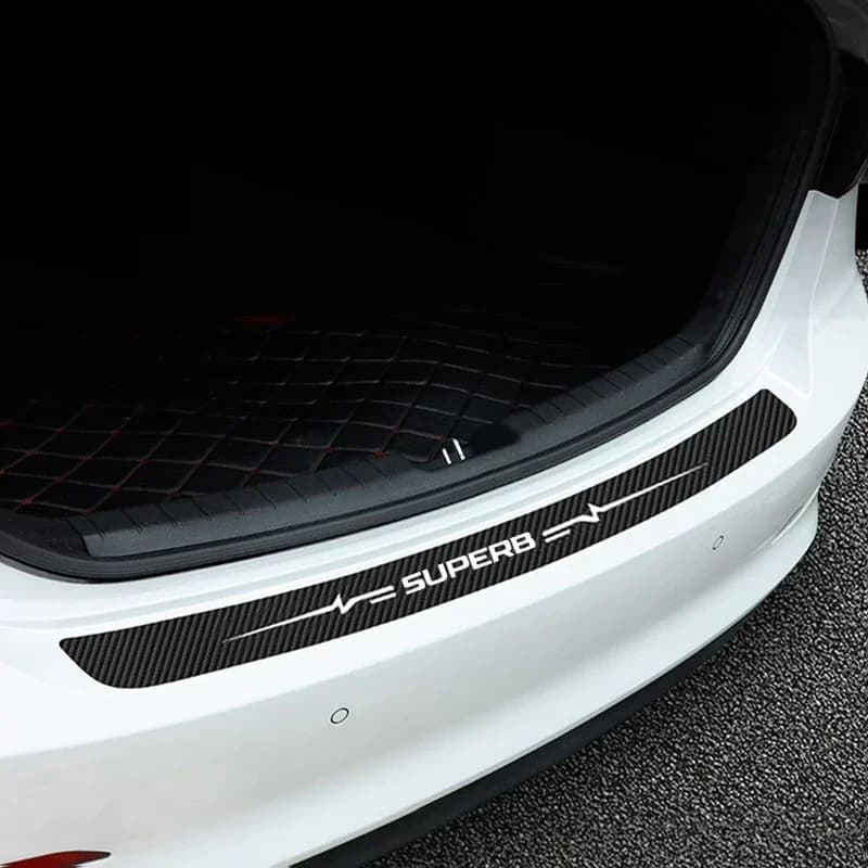Protecteur de pare-chocs arrière de voiture, autocollants décoratifs, Skoda Octavia VRS FABIA KAMIQ KAROQ KODIAQ RAPID SCALA SUPERB, 1PC