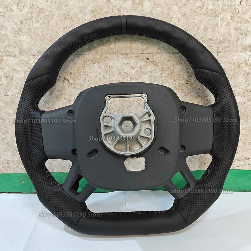 Pour Land Rover Defender Range Rover Defender personnalisé en cuir complet fond plat type D Modification du volant accessoires de voiture