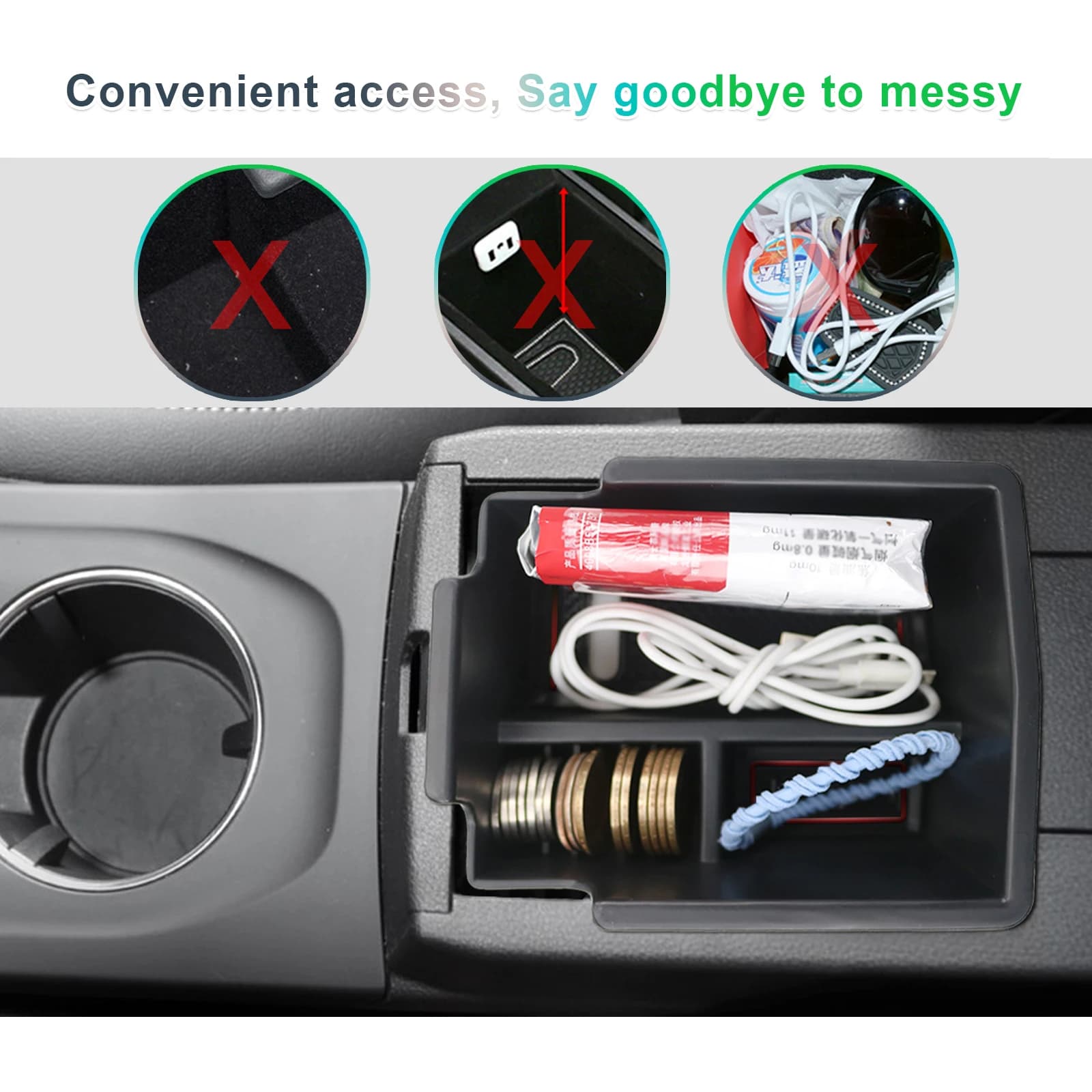 RUIYA pour Renault Arkana 2021 2022 2023 2024 2025 2026 Car Armrest Box Storage Central Control Container Auto Renault Arkana Accessories 2023