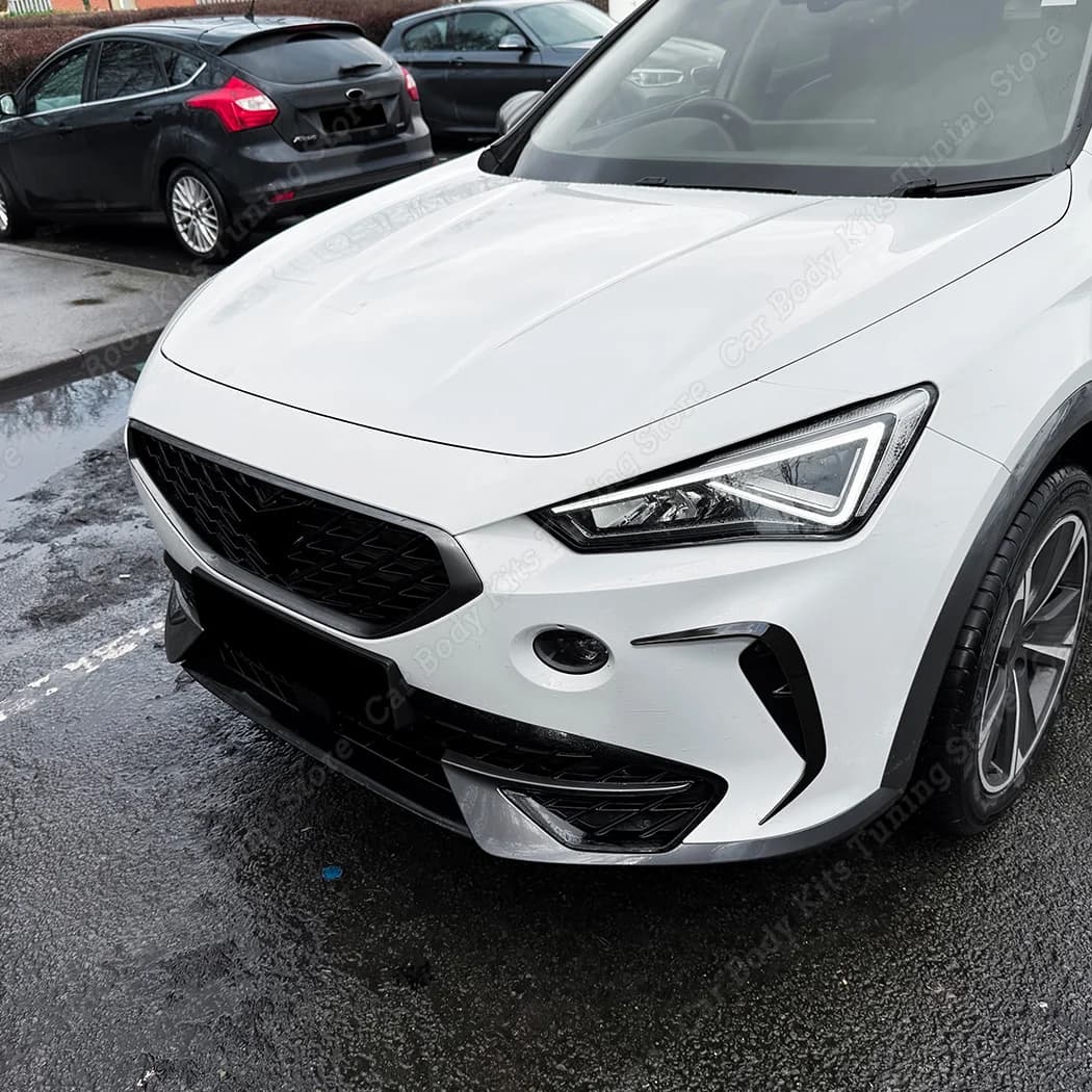 Pour Cupra Formentor MK1 2020 2021 2022 2023 2024 Pré-lifting, Aileron de pare-chocs avant, Grille de calandre, Garniture de lampe, Canard, Tuning