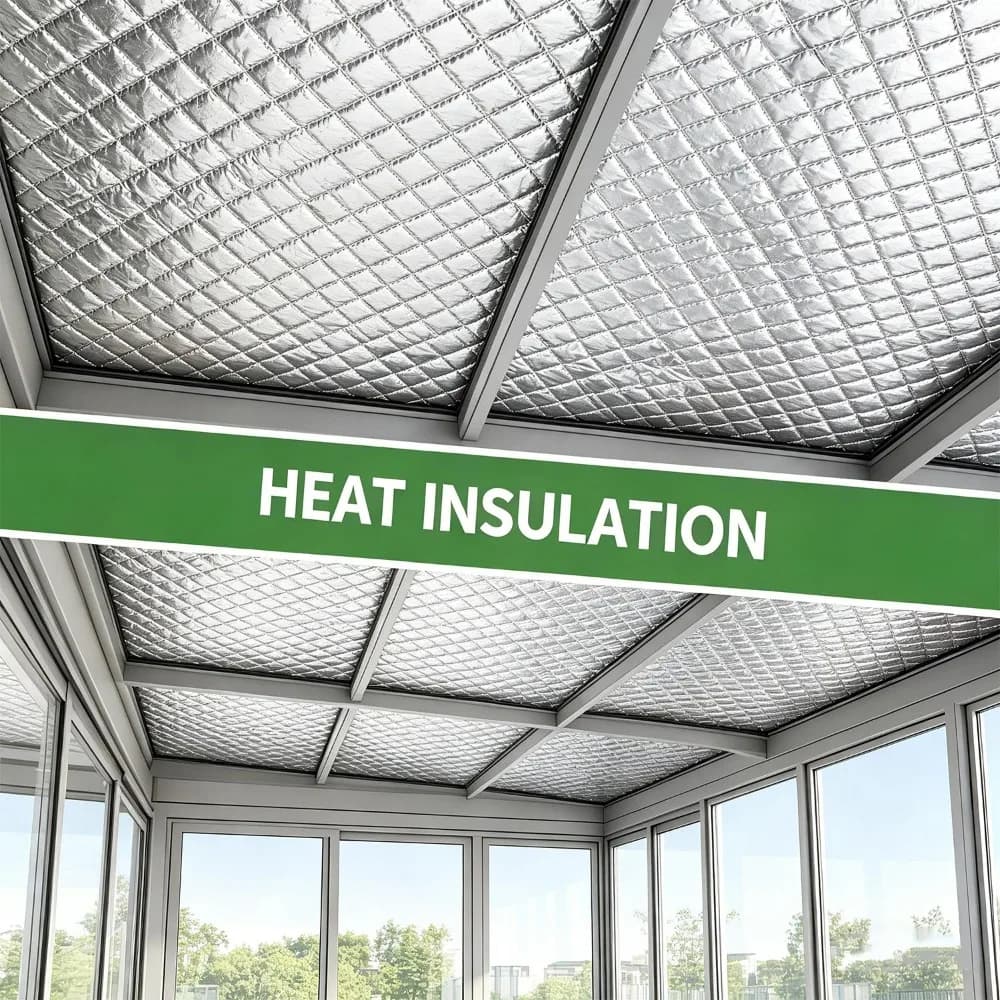 Tapis d'isolation thermique pour voiture, double face, en aluminium réfléchissant, anti-humidité, insonorisant, en mousse, pour toit et fenêtre, bouclier thermique