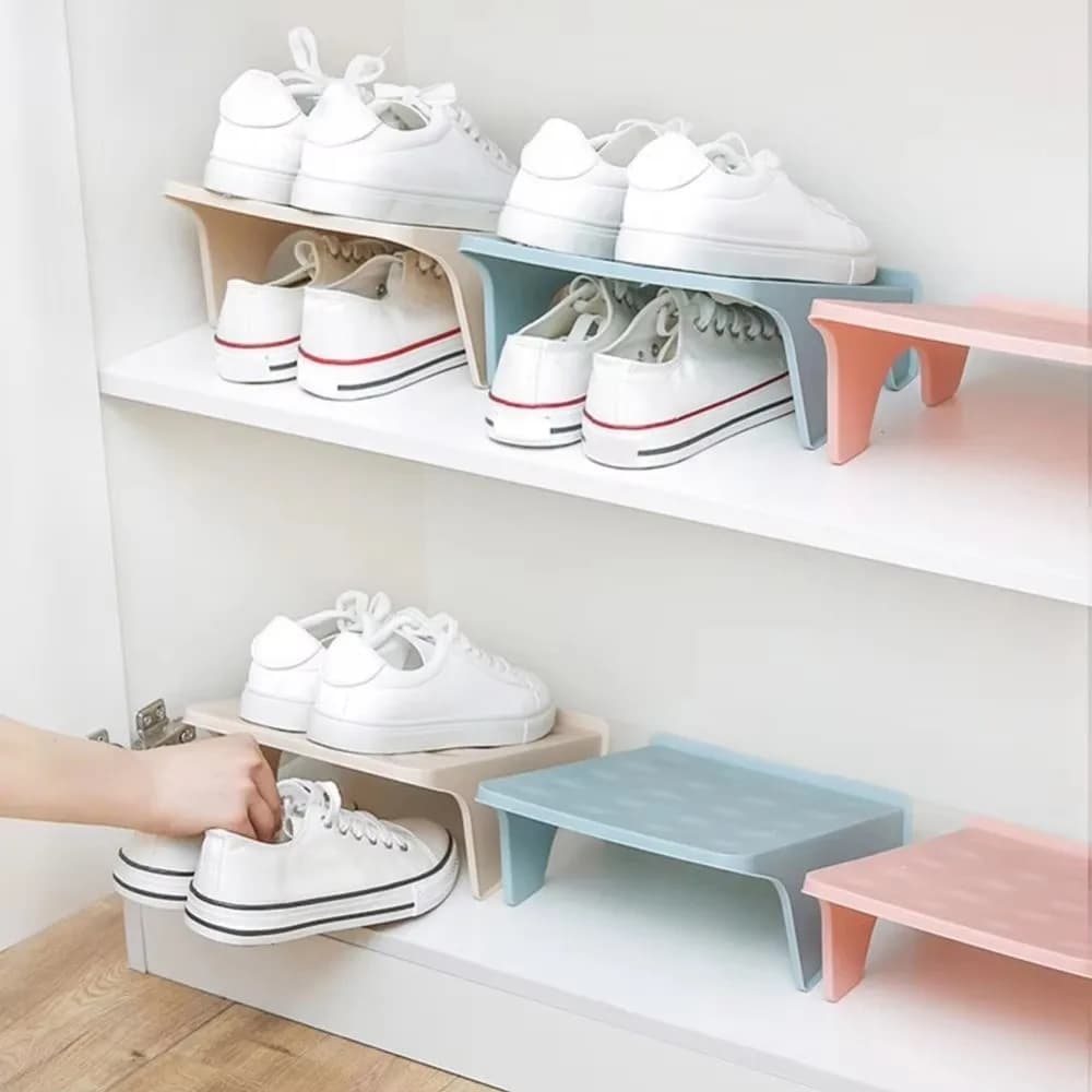 Nouveau gain de place porte-chaussures étagère multifonctionnelle rangement à domicile organisateur de chaussures Double étagère étagère à chaussures Organization domestique