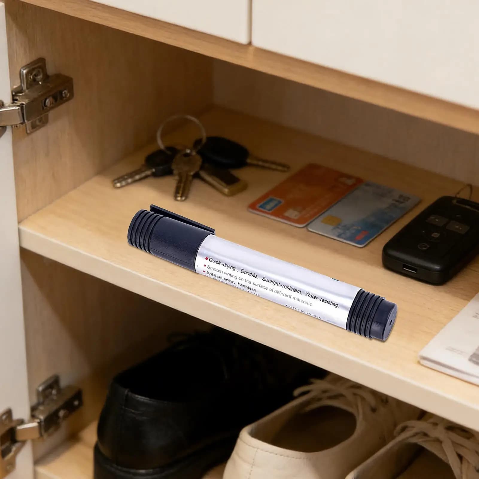 Stylo marqueur secret 2-en-1 avec compartiment caché pour objets de valeur, argent, clés – Sécurité pour voyage, maison, dortoir