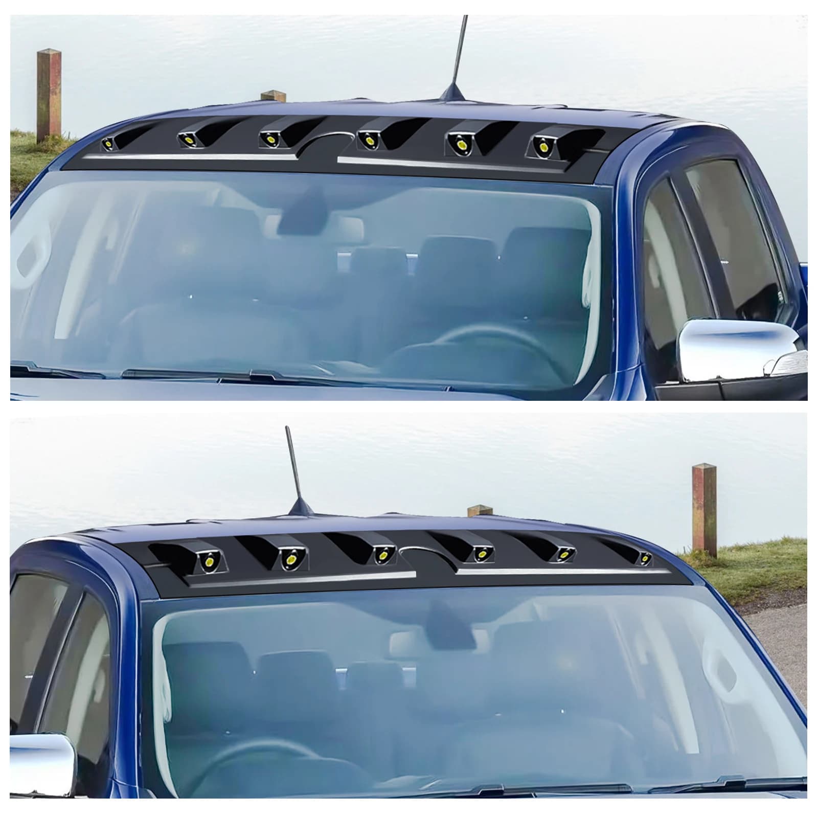 Accessoires de style Raptor pour lumières LED de toit avant, couvercle de modelmicrophone pour Ford Ranger 2019-2022, T8, Pbery, WILDTRAK, XL, XLT, XLS