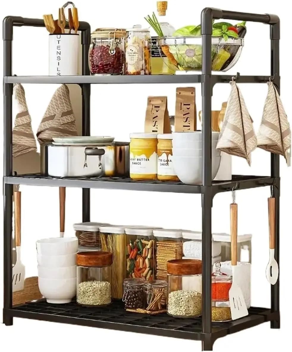 Organisateur d'étagères de rangement, étagère robuste, gain de place, organisateur pour garde-manger, linge, cuisine