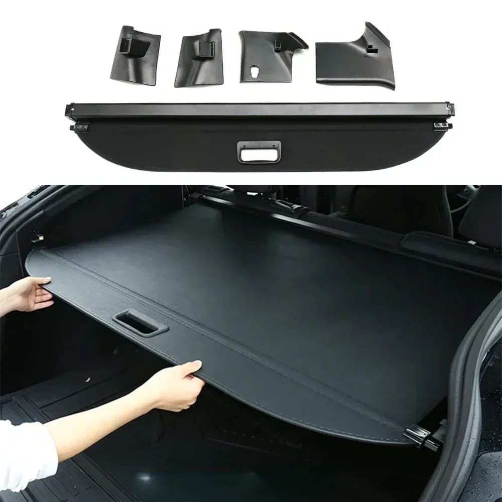 Rideau de couverture de coffre de chargement, porte-bagages arrière, plaque de déflecteur de séparation rétractable pour Tesla modèle Y Berlin 2021 – 2024