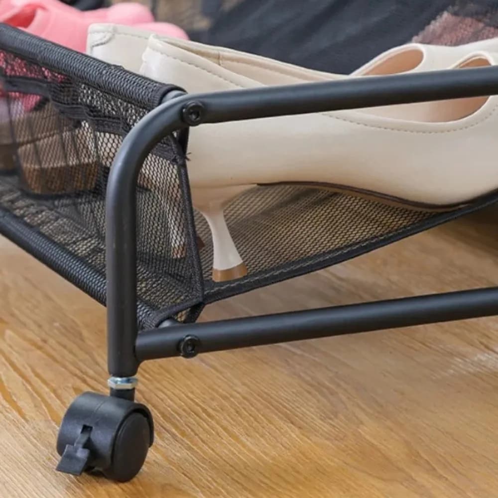 Étagère à chaussures Simple, étagère de rangement sous le lit avec boucle roulante pour chaussures, chambre à coucher, gain de place, support de bottes, fournitures de rangement ménagères