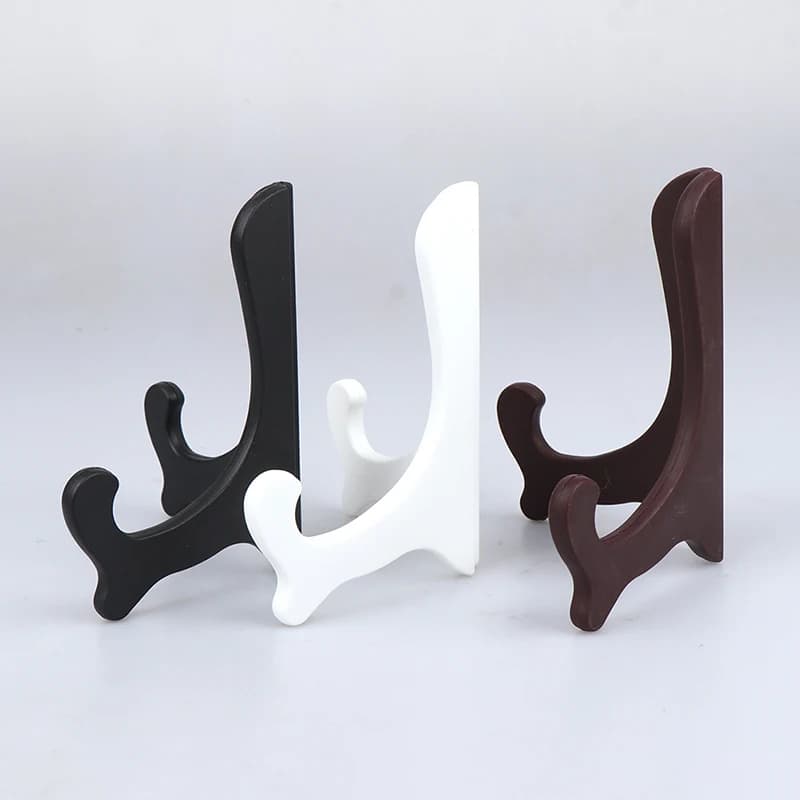 Présentoir d'artisanat en plastique et céramique, support de cadre photo, base de rangement d'assiettes pliables T1, décorations pour la maison