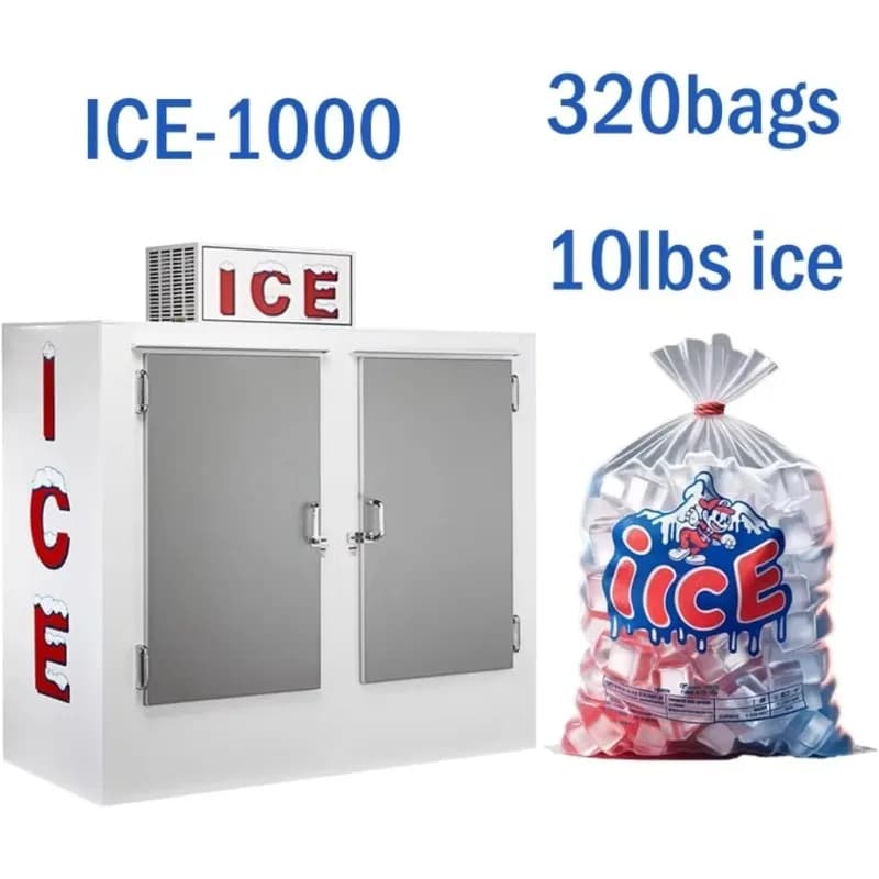 Congélateur de stockage de glace personnalisé - armoire réfrigérée pouvant contenir 320 sacs de glace, préservation hautement efficace