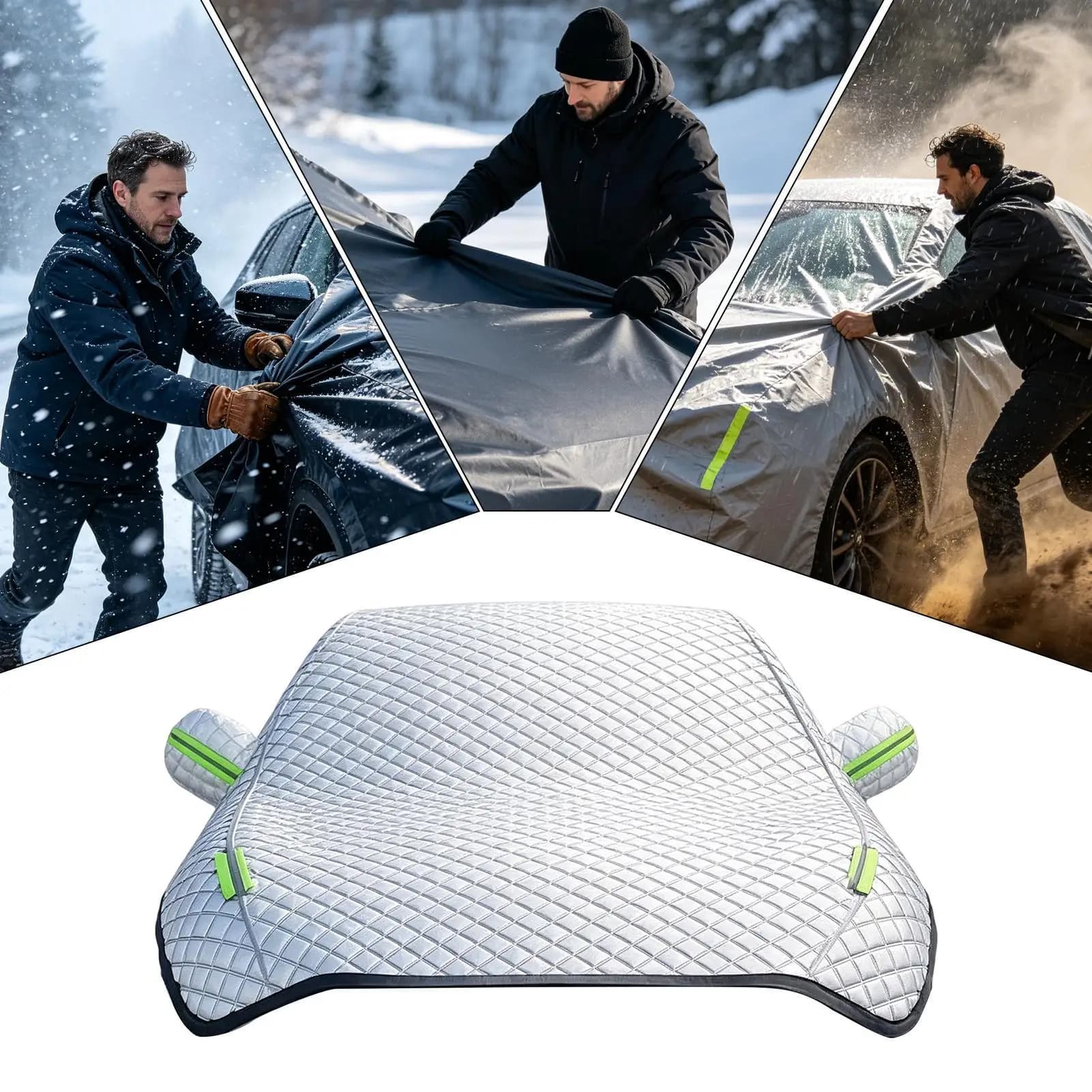 Housses de voiture anti-grêle, demi-housses de protection extérieures, auvent pare-soleil, anti-grêle, imperméables, universelles, pare-brise anti-poussière