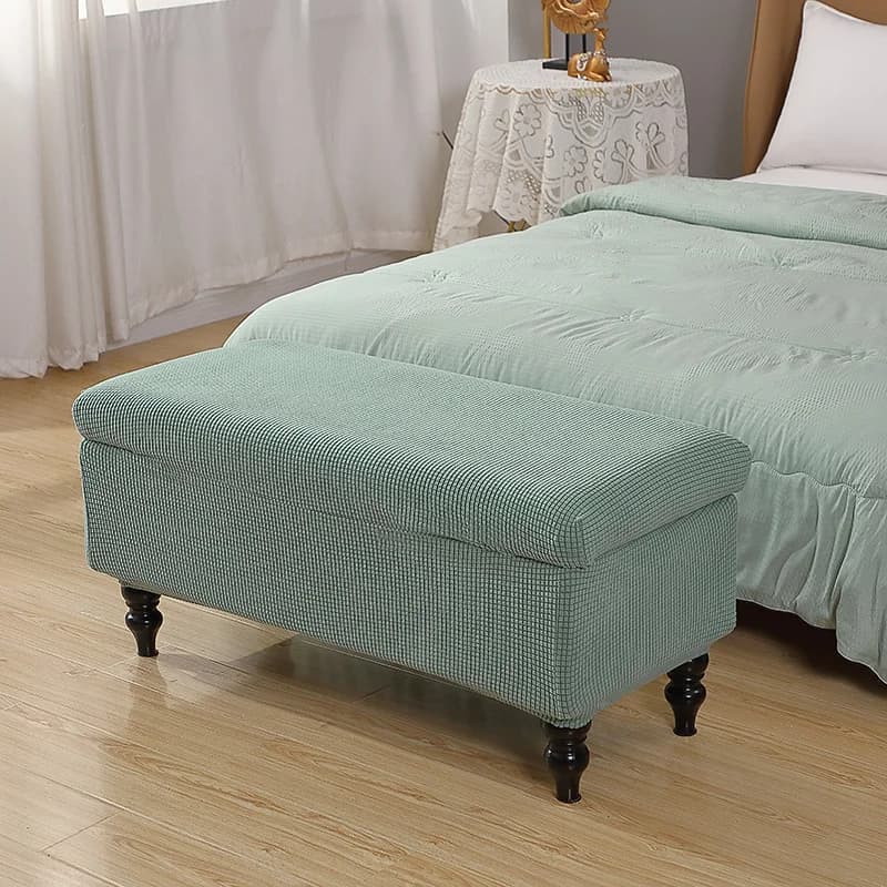 Polar Smile-Housses de repose-pieds pliables, housse rectangulaire, protection de meubles, canapé, tabouret de banc, rangement
