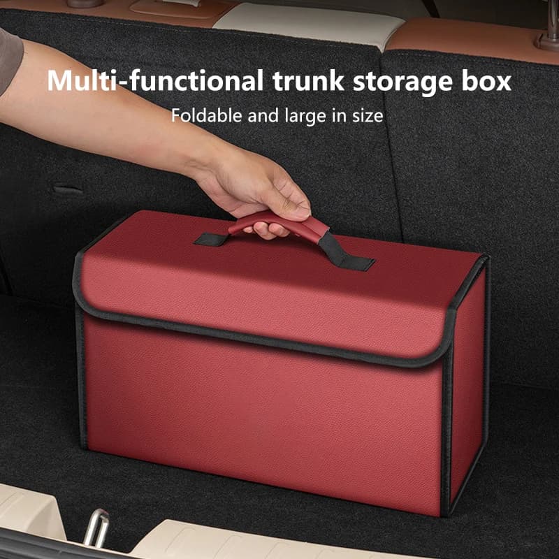 Pour AUDI A1 A3 A4 A5 A6 A7 A8 Q2 Q3 Q5 Q7 La boîte de rangement du coffre de voiture peut être pliée pour organiser les objets intérieurs et les accessoires.