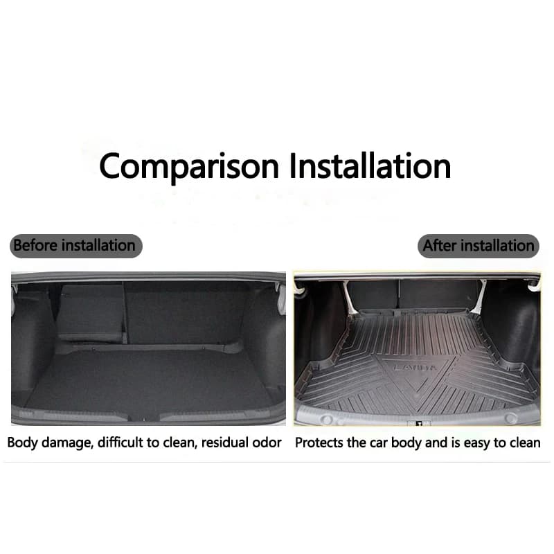 Polymères de coffre de voiture pour Volkswagen VW Polo, 6R, 6C, 61, Mk5, 2010 ~ 2017, accessoires Cargo Boot Pad, protecteur, OligWaterproof, tapis, doublure