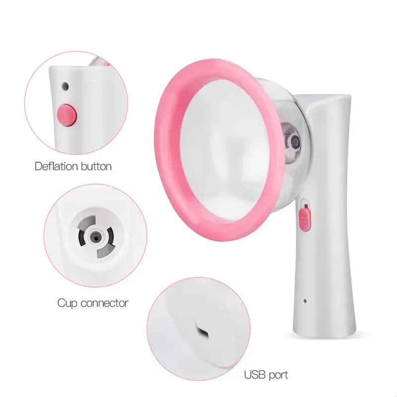 La pompe à vide électrique d'agrandissement d'instrument de Massage de la poitrine à la maison améliore l'affaissement de la poitrine Double ventouse croissance du sein