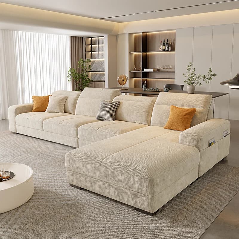 Canapé de rangement pliant, bras de couchage confortable, minimaliste, grand salon, Divani Da Soggiomo, accessoires de maison