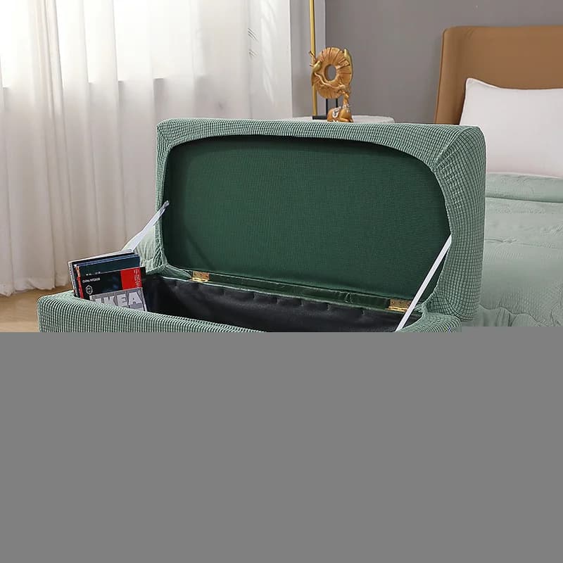 Polar Smile-Housses de repose-pieds pliables, housse rectangulaire, protection de meubles, canapé, tabouret de banc, rangement