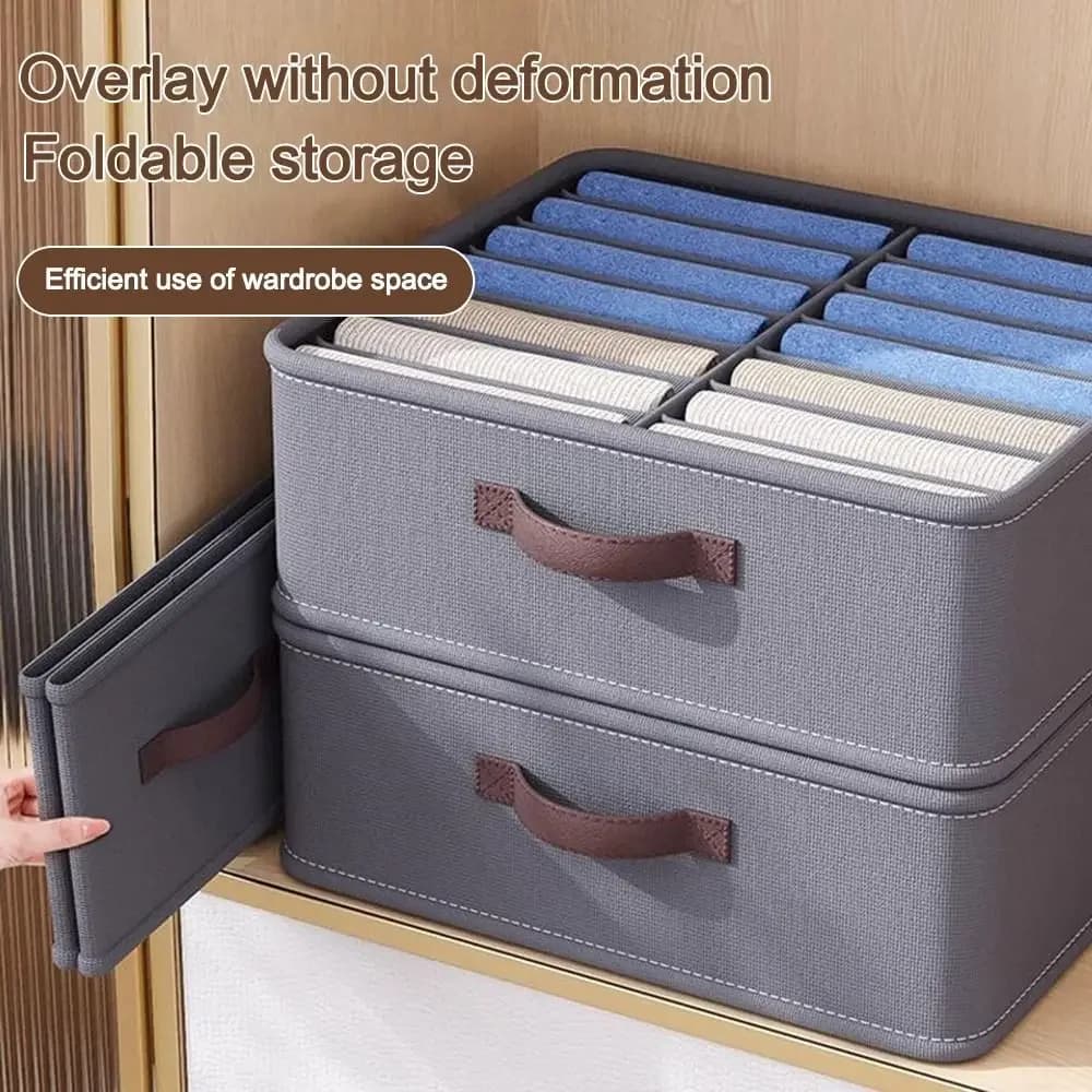 Armoire vêtements rangement organisateur pull T-Shirt boîte de rangement épaissi pantalon boîte de rangement avec PP conseil armoire tiroir pliable