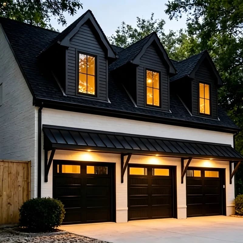 Porte de garage électrique en aluminium robuste, coupe-vent, anti-pluie, anti-rouille, durable, pour cour intérieure, avec ouverture automatique