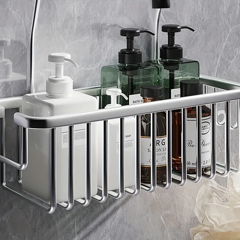 Caddie de douche suspendu, support de rangement de salle de bain sur la douche, étagère murale pour shampoing, après-shampooing et accessoires de salle de bain