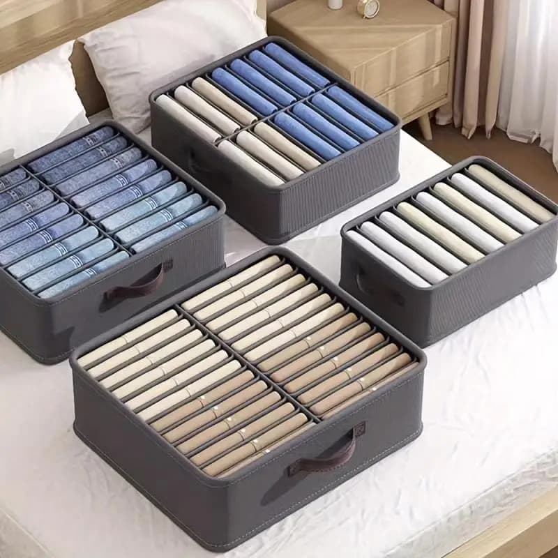 Armoire vêtements rangement organisateur pull T-Shirt boîte de rangement épaissi pantalon boîte de rangement avec PP conseil armoire tiroir pliable
