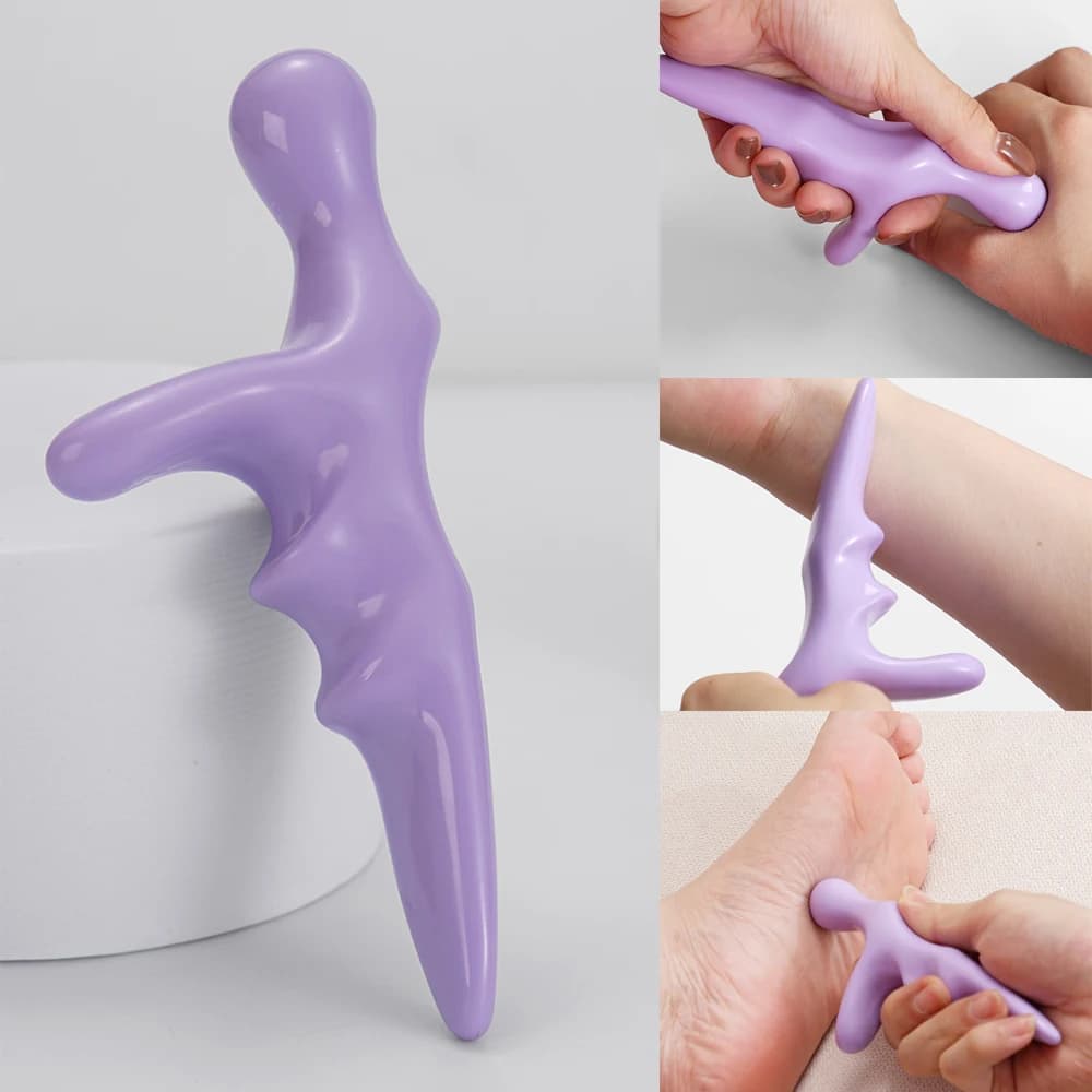 T masseur d'acupression pouce doigt presse Point de déclenchement soulagement de la Fatigue manuel détendu corps entier outil de réflexologie portatif profond