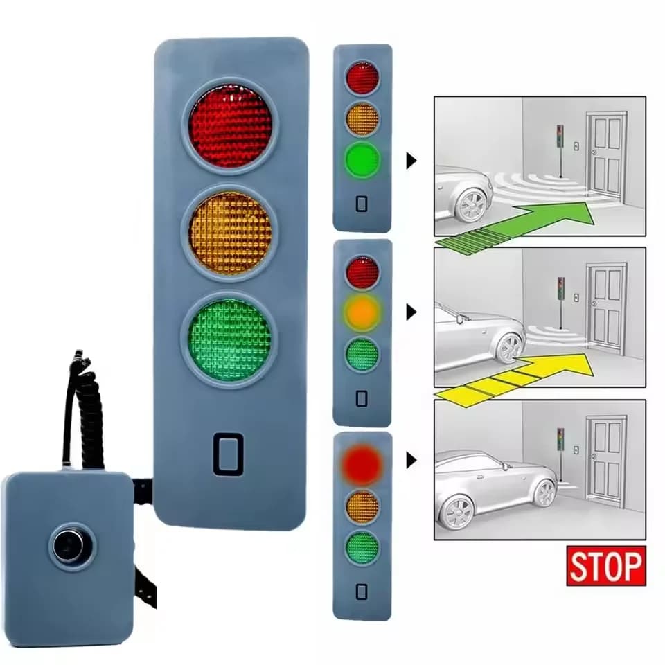Capteur de guidage de voiture, dispositif de stationnement intelligent Anti-Collision pour Garage avec lumière tricolore, système de stationnement automatique, aide d'arrêt, fonctionne à piles