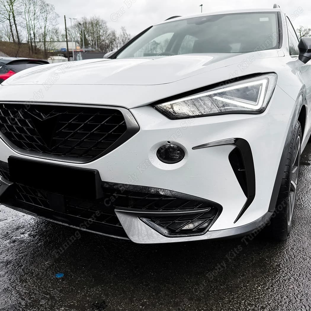 Pour Cupra Formentor MK1 2020 2021 2022 2023 2024 Pré-lifting, Aileron de pare-chocs avant, Grille de calandre, Garniture de lampe, Canard, Tuning