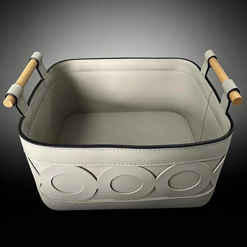 Paniers de rangement en cuir grande capacité – Organisateur pour salon, chambre, armoire – Organisation des articles ménagers