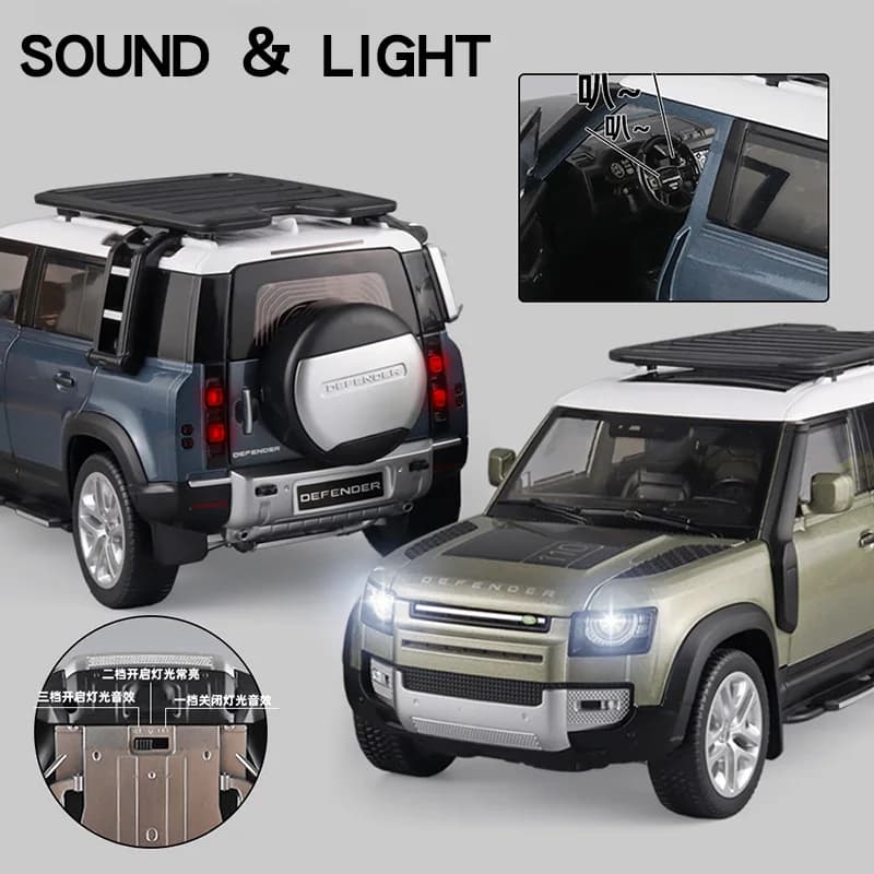 Grande 1:18 Échelle Land Rover Defender 110 Range Rover SV2022 Hors Route SUV Alliage En Métal moulé sous pression Modèle De Voiture Accueil À La Mode Ornements Jouet